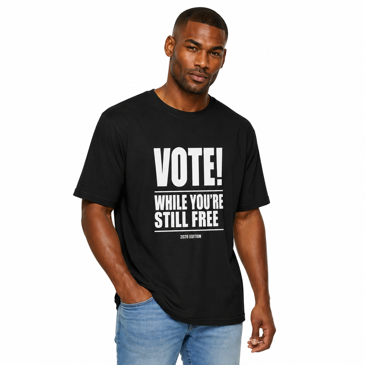 Vote While You're Still Free Unisex T-shirt - Black (#D216)