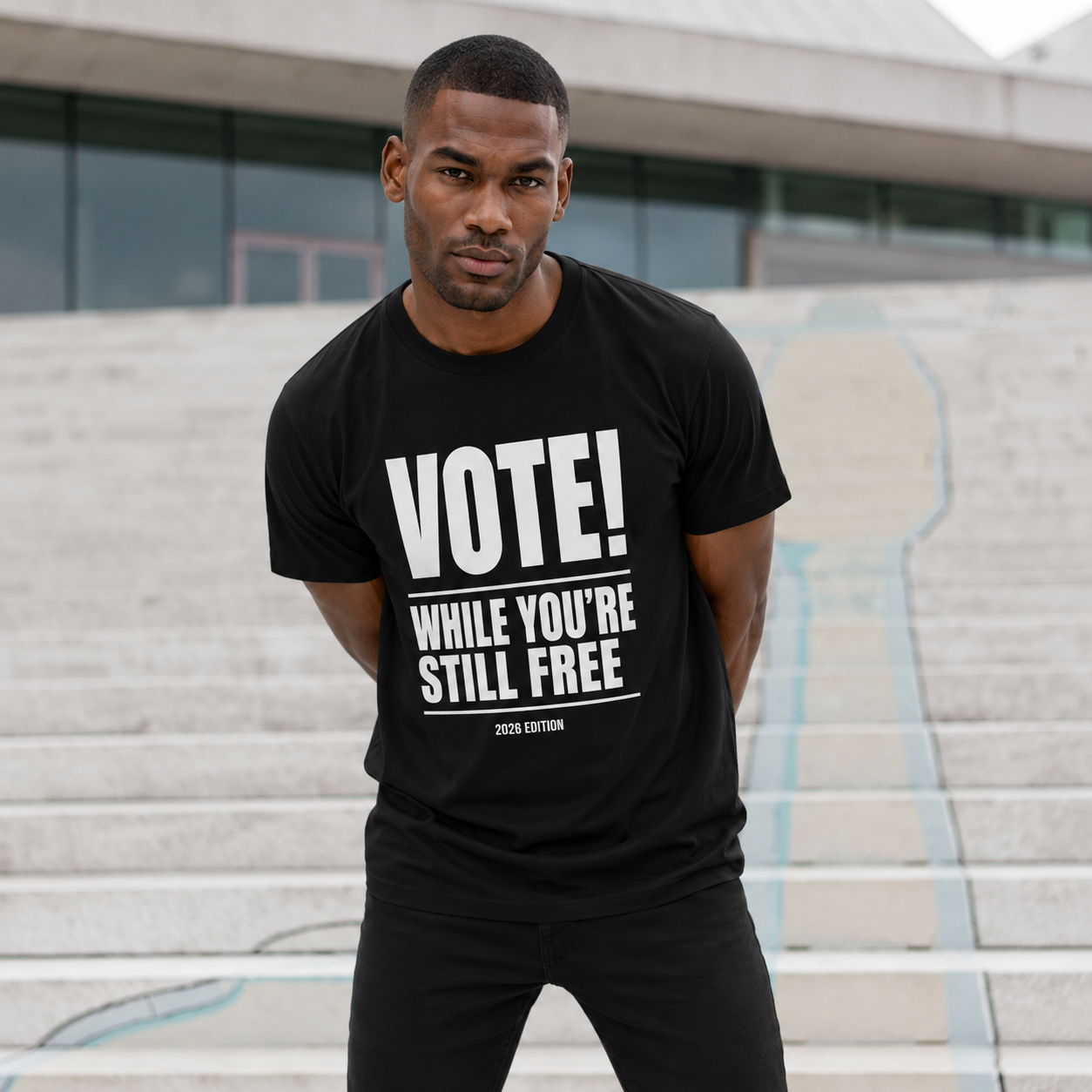 Vote While You're Still Free Unisex T-shirt - Black (#D216)